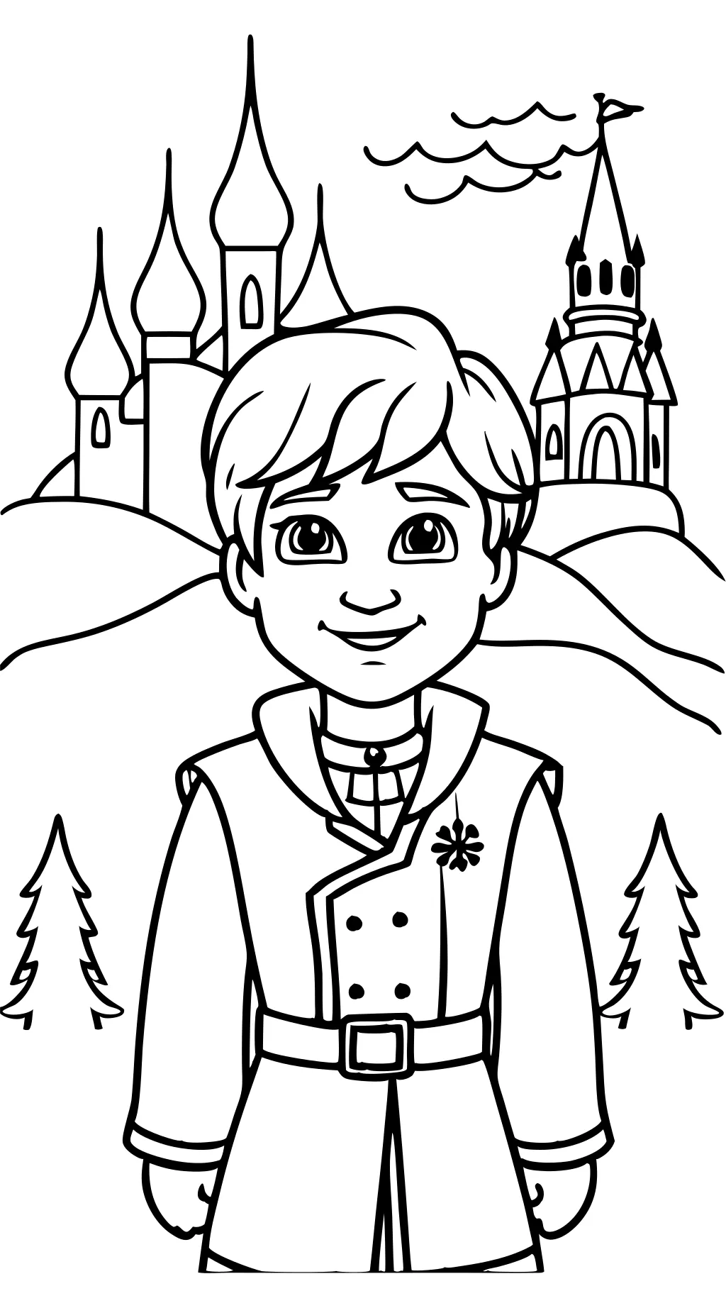 Página para colorear de Kristoff